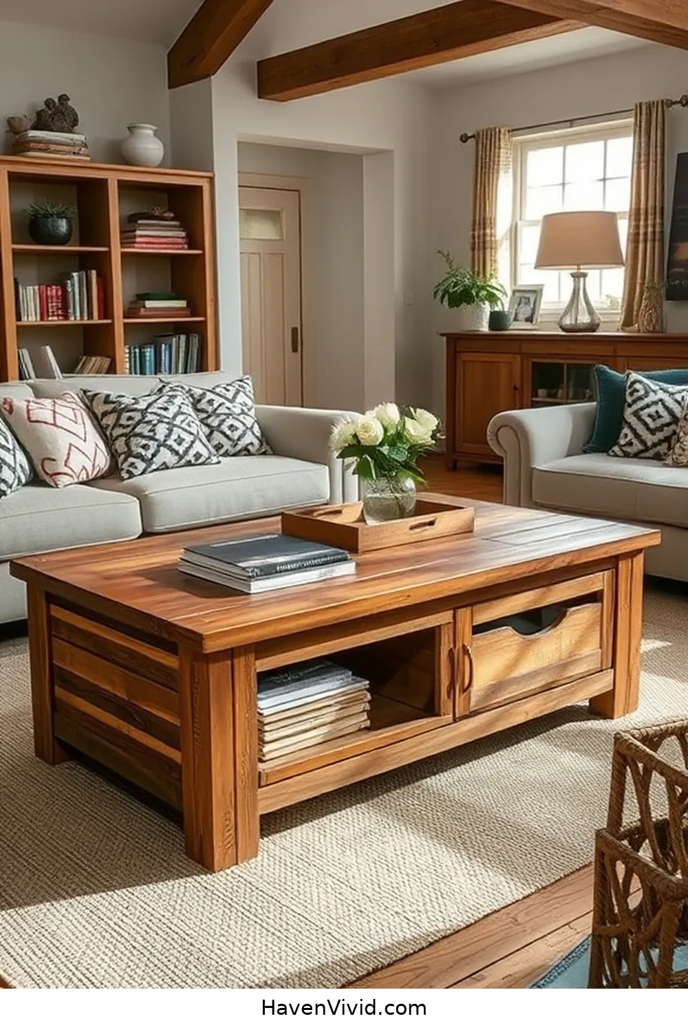 Rustic Library Table 17 Ways to Create a Farmhouse Living Library Using Recycled Wood ...